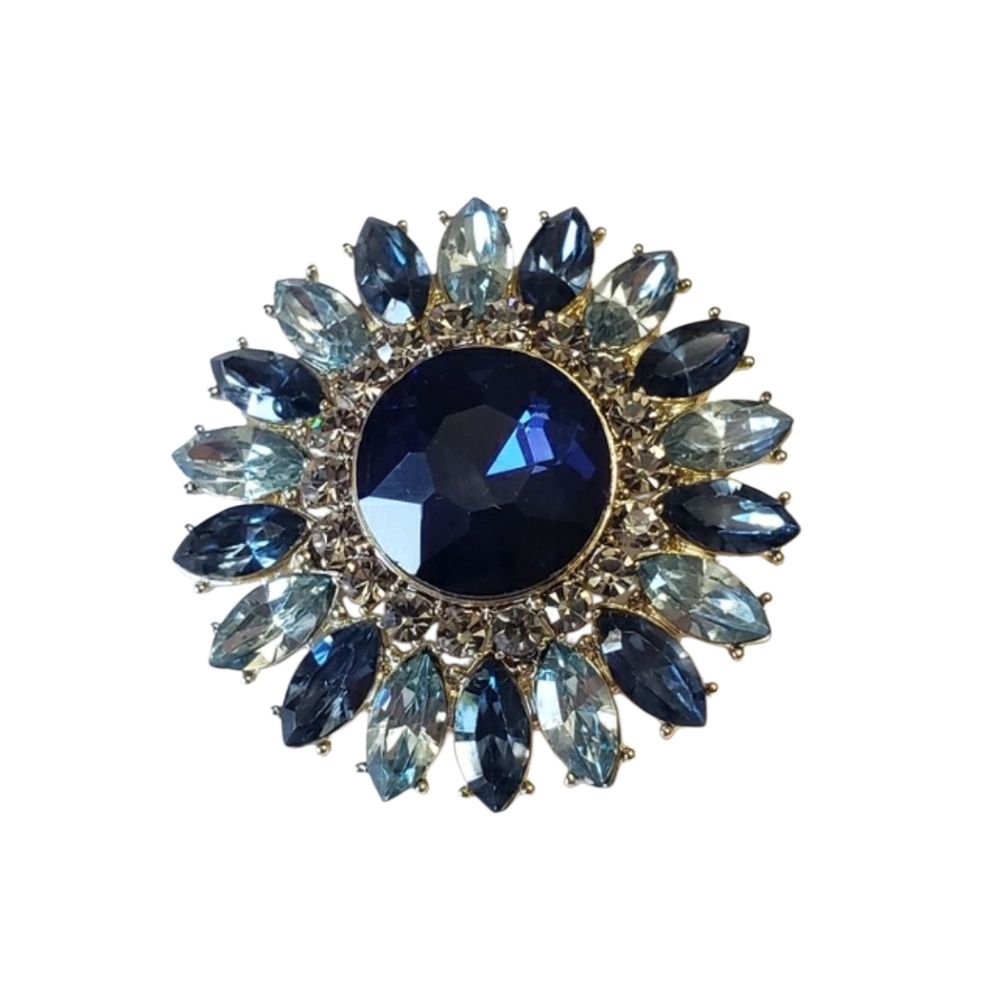 Vintage Ann Taylor Factory Brooch with Blue gems
